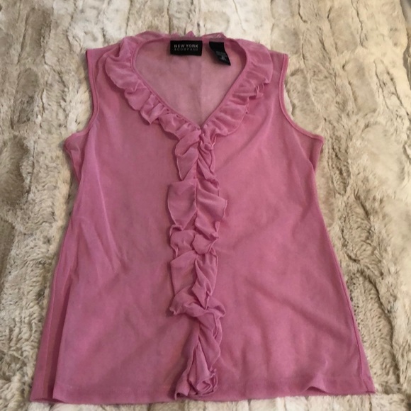 New York & Company Tops - NY&C Pretty in Pink Sheer Top - Just add a Cami